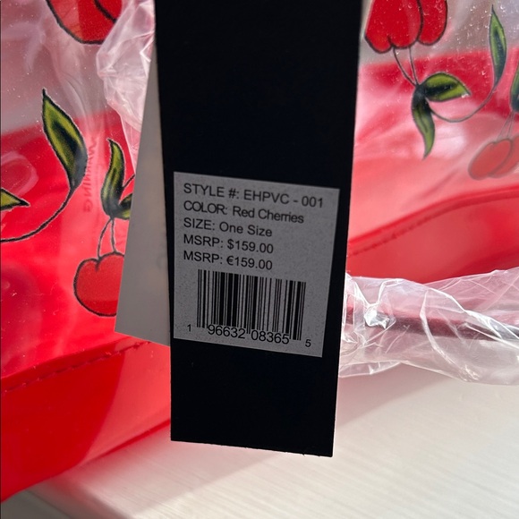 Ed Hardy Cherry Red Transparent Tote - Picture 4 of 4